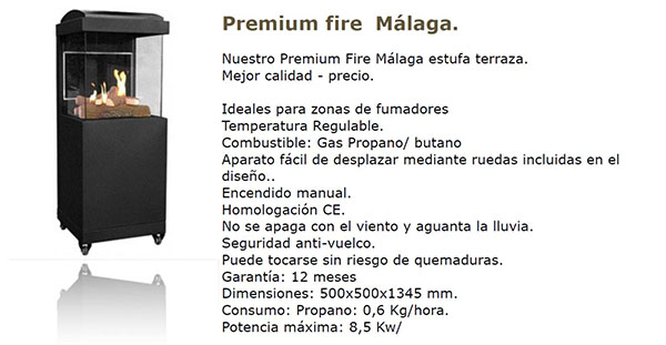 Gas Premium Fire Malaga