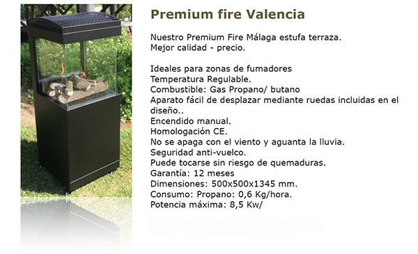 Gas Premium Fire Valencia